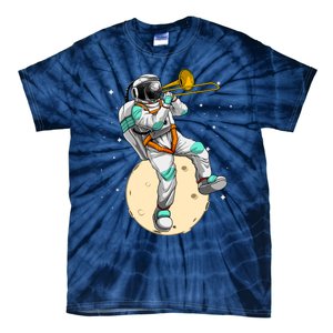 Funny Astronaut Trombone Art For Trombone Player Tie-Dye T-Shirt