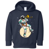 Funny Astronaut Trombone Art For Trombone Player Toddler Hoodie