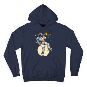 Funny Astronaut Trombone Art For Trombone Player Tall Hoodie