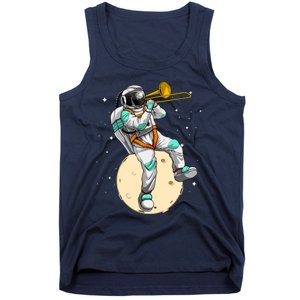 Funny Astronaut Trombone Art For Trombone Player Tank Top