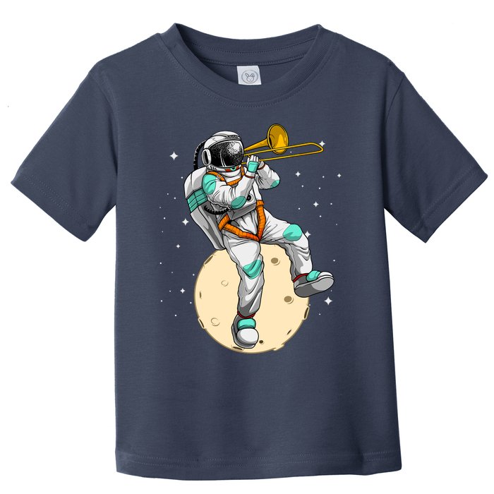 Funny Astronaut Trombone Art For Trombone Player Toddler T-Shirt