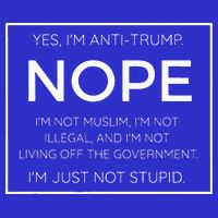Funny Anti Trump Quote IM Just Not Stupid Apron