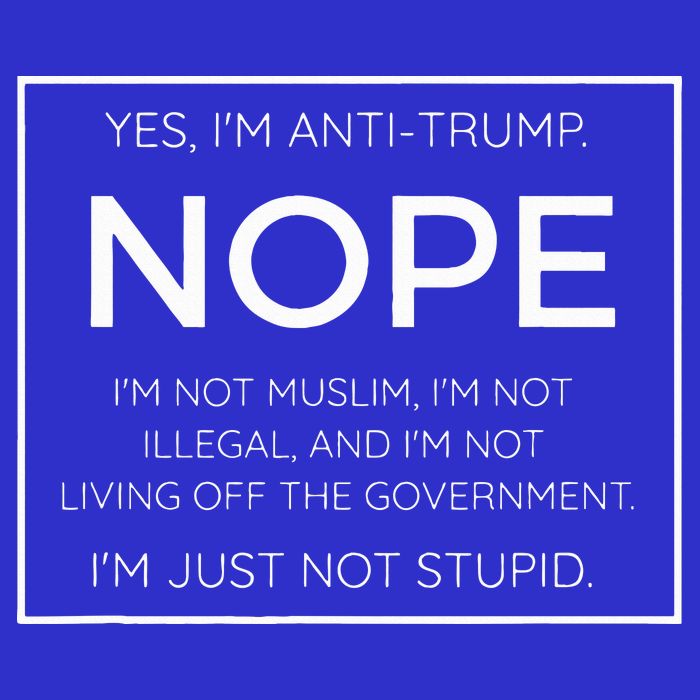 Funny Anti Trump Quote IM Just Not Stupid Apron