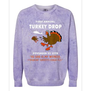 First Anual Turkkey Drop Colorblast Crewneck Sweatshirt