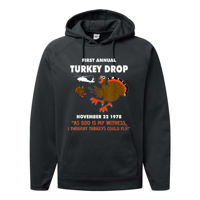 First Anual Turkkey Drop Performance Fleece Hoodie