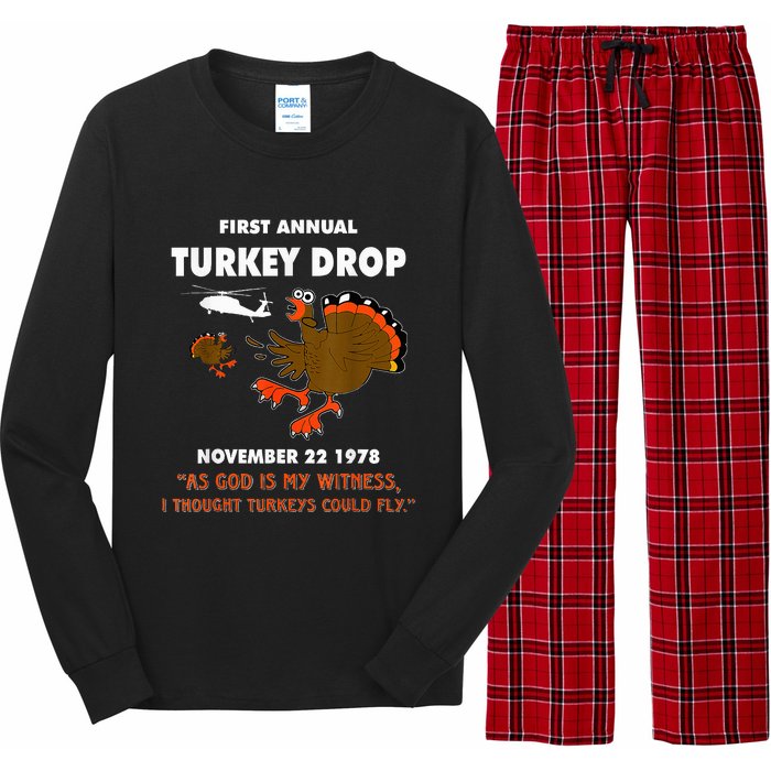 First Anual Turkkey Drop Long Sleeve Pajama Set