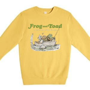 Frog And Toad A Little Book Of Big Thoughts Lover Gift Idea Trending Premium Crewneck Sweatshirt