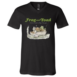 Frog And Toad A Little Book Of Big Thoughts Lover Gift Idea Trending V-Neck T-Shirt