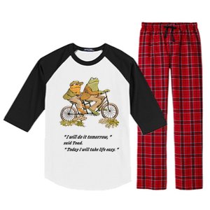 Frog And Toad I Will Do It Tomorrow Said Today I Will Take Life Easy Raglan Sleeve Pajama Set