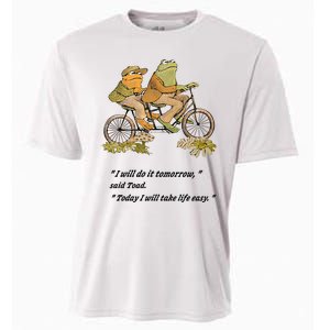 Frog And Toad I Will Do It Tomorrow Said Today I Will Take Life Easy Cooling Performance Crew T-Shirt