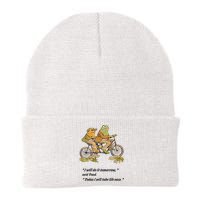 Frog And Toad I Will Do It Tomorrow Said Today I Will Take Life Easy Knit Cap Winter Beanie