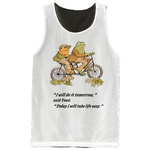 Frog And Toad I Will Do It Tomorrow Said Today I Will Take Life Easy Mesh Reversible Basketball Jersey Tank