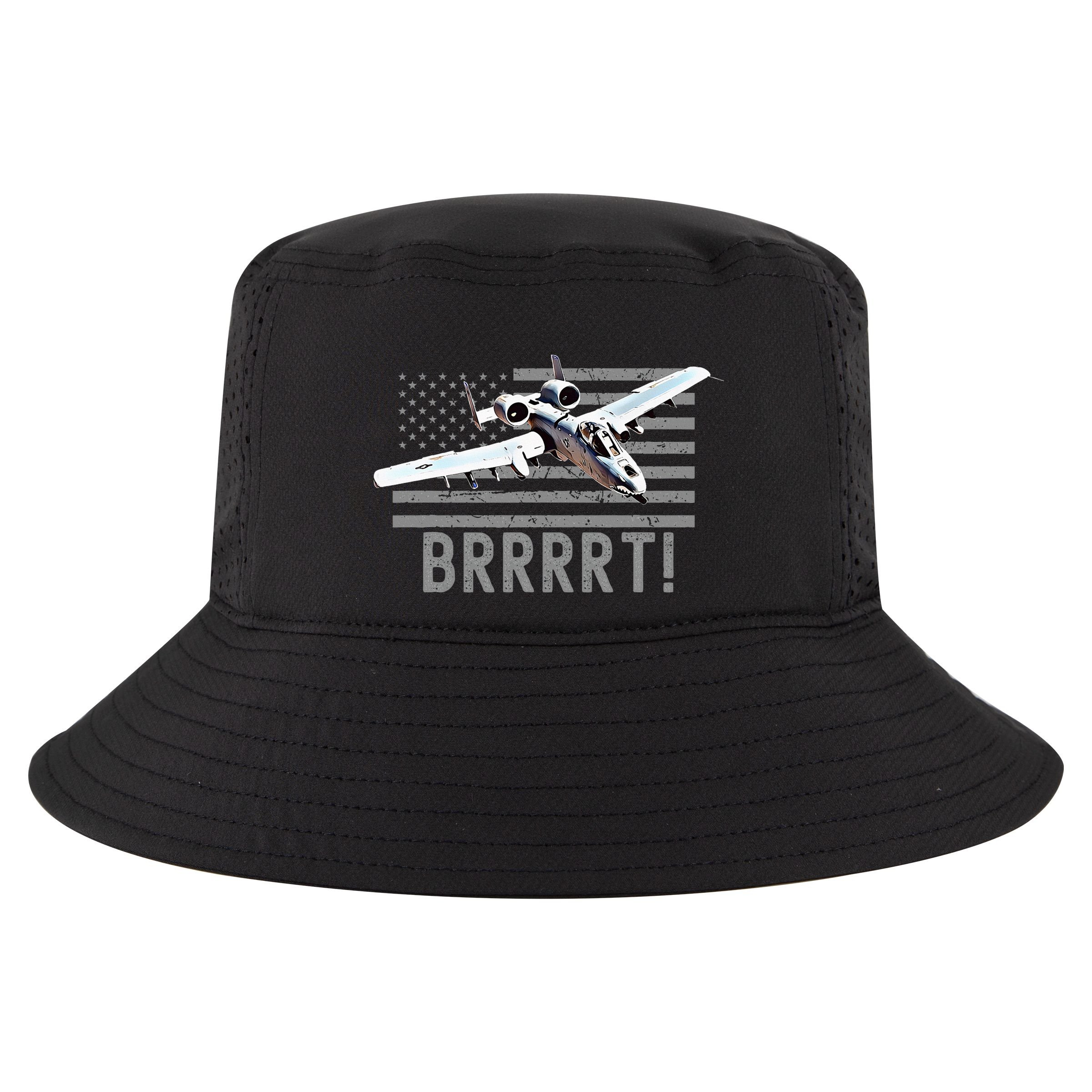 Funny A10 Thunderbolt Warthog Brrrrrt Cool Comfort Performance Bucket Hat