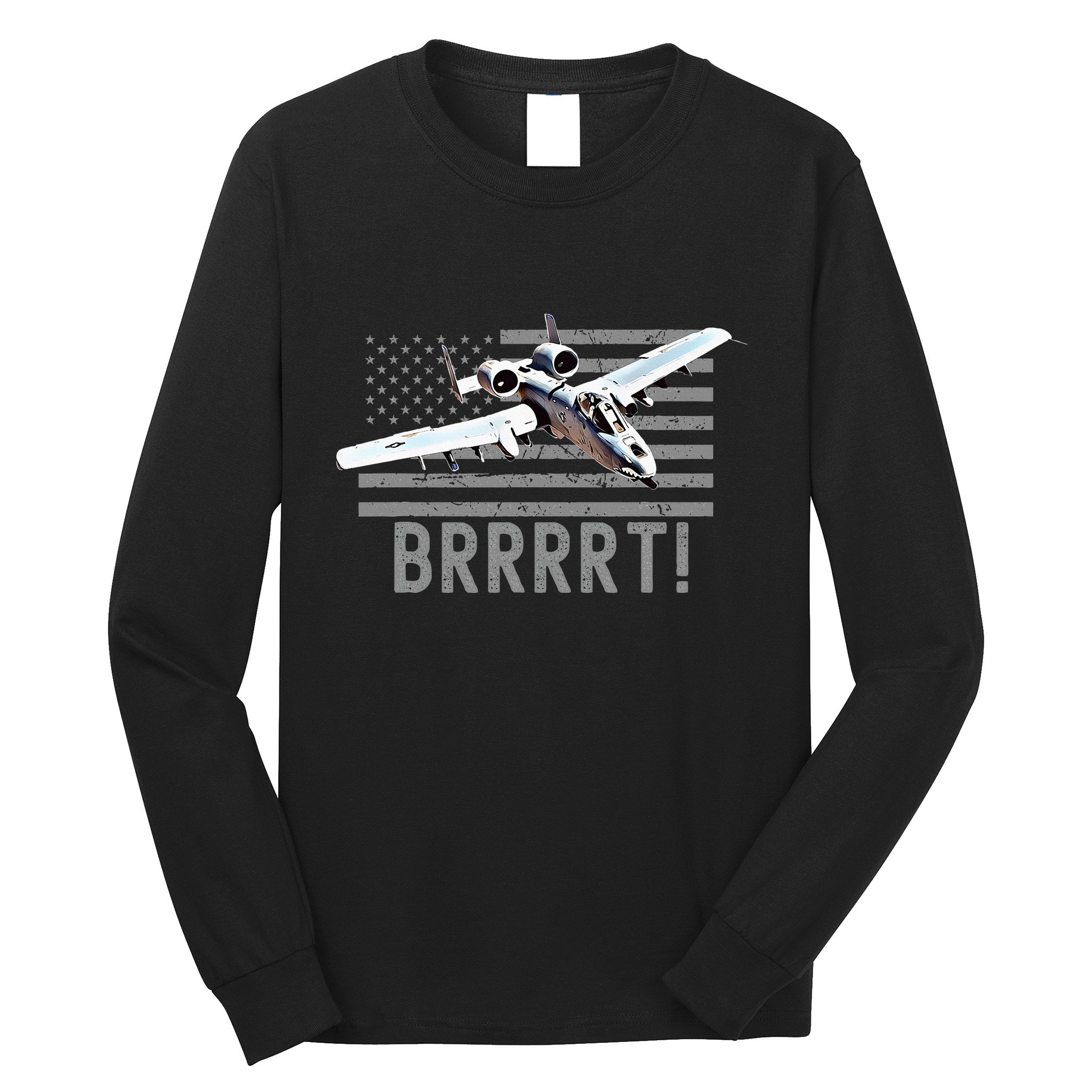 Funny A10 Thunderbolt Warthog Brrrrrt Long Sleeve Shirt