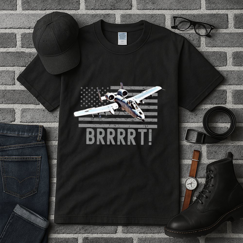 Funny A10 Thunderbolt Warthog Brrrrrt Tall T-Shirt