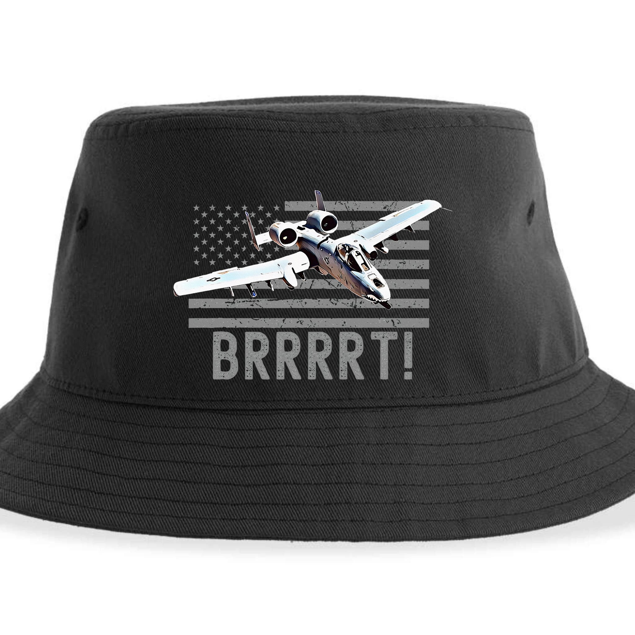 Funny A10 Thunderbolt Warthog Brrrrrt Sustainable Bucket Hat