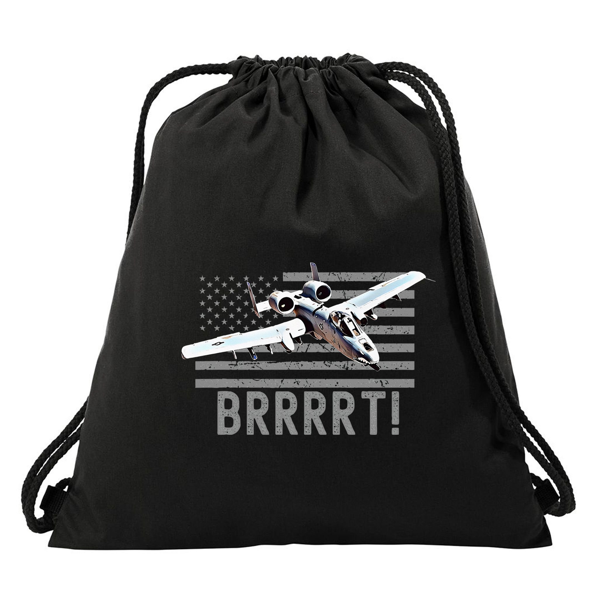 Funny A10 Thunderbolt Warthog Brrrrrt Drawstring Bag
