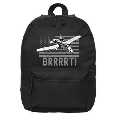 Funny A10 Thunderbolt Warthog Brrrrrt 16 in Basic Backpack