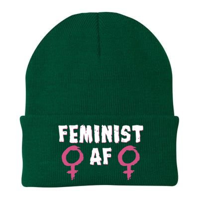 Feminist Af Tee Retro Vintage 70's Feminism Tee Great Gift Knit Cap Winter Beanie