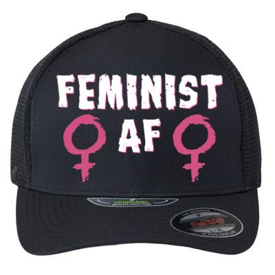 Feminist Af Tee Retro Vintage 70's Feminism Tee Great Gift Flexfit Unipanel Trucker Cap