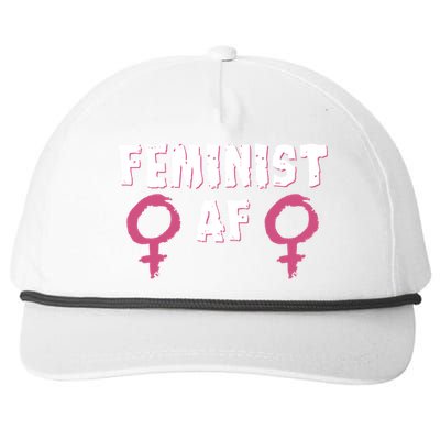 Feminist Af Tee Retro Vintage 70's Feminism Tee Great Gift Snapback Five-Panel Rope Hat