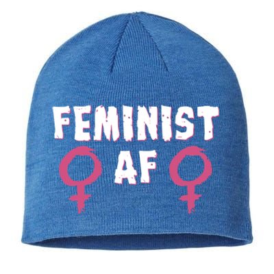 Feminist Af Tee Retro Vintage 70's Feminism Tee Great Gift Sustainable Beanie