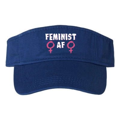 Feminist Af Tee Retro Vintage 70's Feminism Tee Great Gift Valucap Bio-Washed Visor