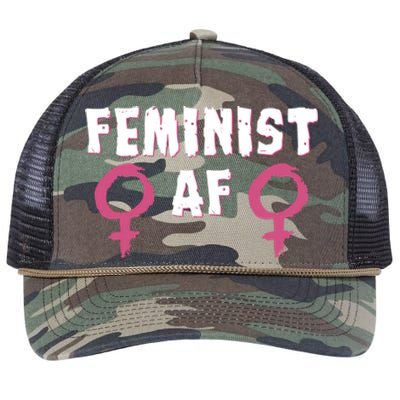 Feminist Af Tee Retro Vintage 70's Feminism Tee Great Gift Retro Rope Trucker Hat Cap