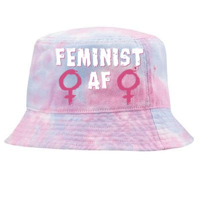 Feminist Af Tee Retro Vintage 70's Feminism Tee Great Gift Tie-Dyed Bucket Hat