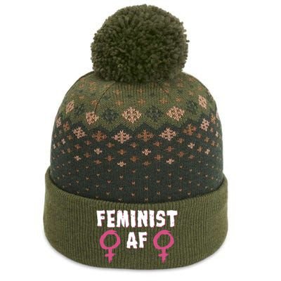 Feminist Af Tee Retro Vintage 70's Feminism Tee Great Gift The Baniff Cuffed Pom Beanie