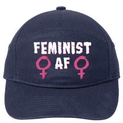 Feminist Af Tee Retro Vintage 70's Feminism Tee Great Gift 7-Panel Snapback Hat