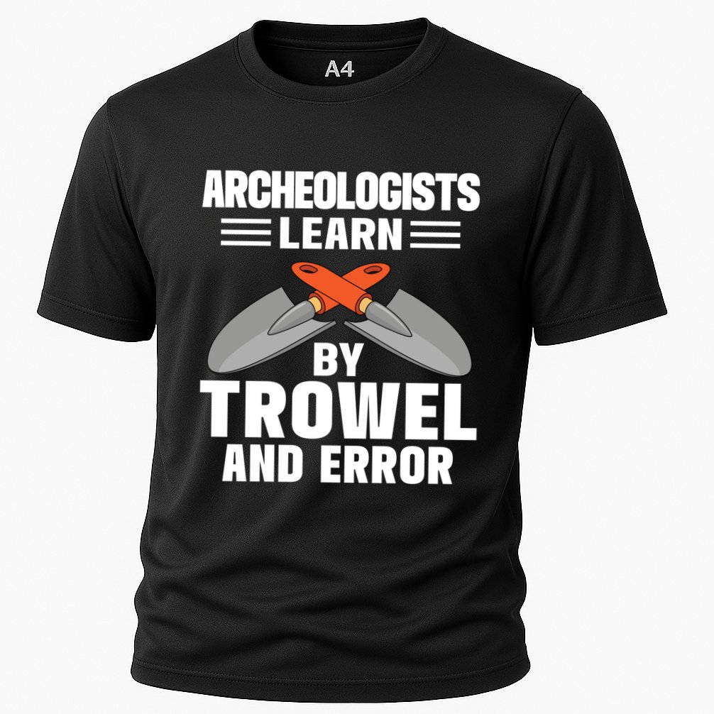 Funny Archeology Trowel And Error Antique Archeology Gift Cooling Performance Crew T-Shirt