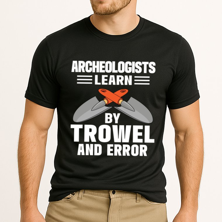 Funny Archeology Trowel And Error Antique Archeology Gift Cooling Performance Crew T-Shirt