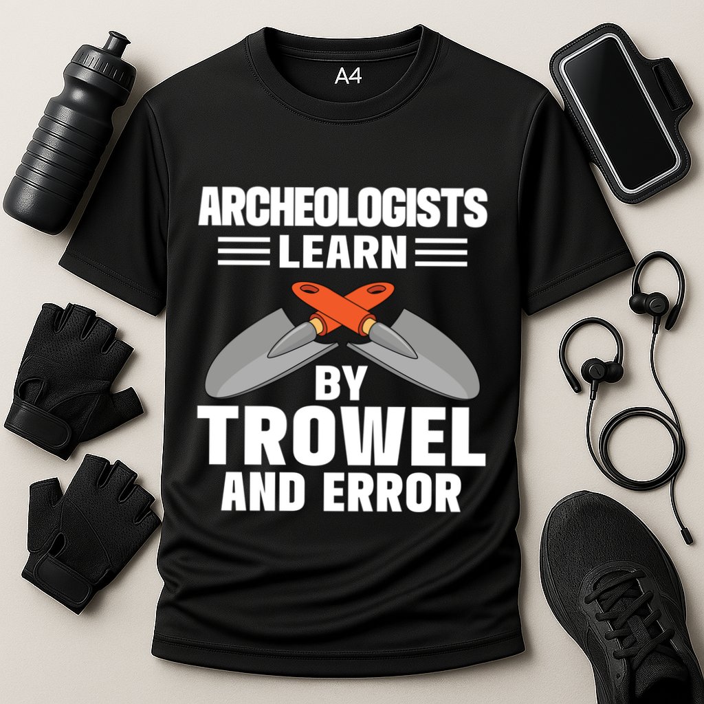 Funny Archeology Trowel And Error Antique Archeology Gift Cooling Performance Crew T-Shirt