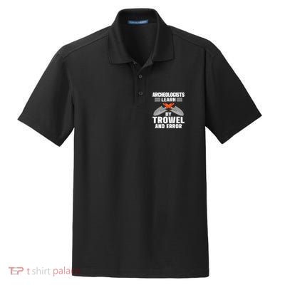 Funny Archeology Trowel And Error Antique Archeology Gift Dry Zone Grid Polo
