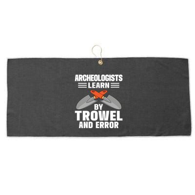 Funny Archeology Trowel And Error Antique Archeology Gift Large Microfiber Waffle Golf Towel