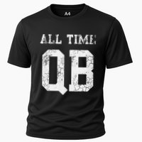 Football All Time Qb Quarterback Dad Cooling Performance Crew T-Shirt