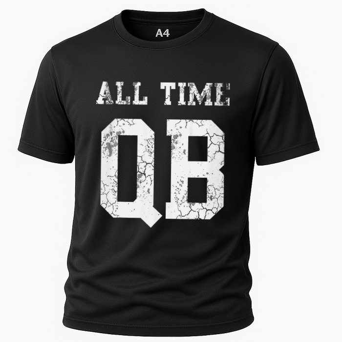 Football All Time Qb Quarterback Dad Cooling Performance Crew T-Shirt