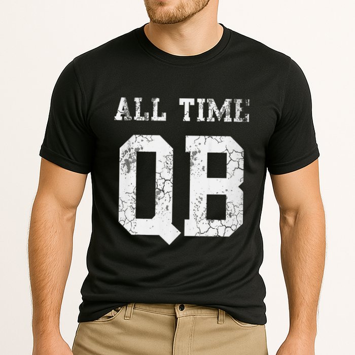 Football All Time Qb Quarterback Dad Cooling Performance Crew T-Shirt