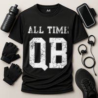Football All Time Qb Quarterback Dad Cooling Performance Crew T-Shirt