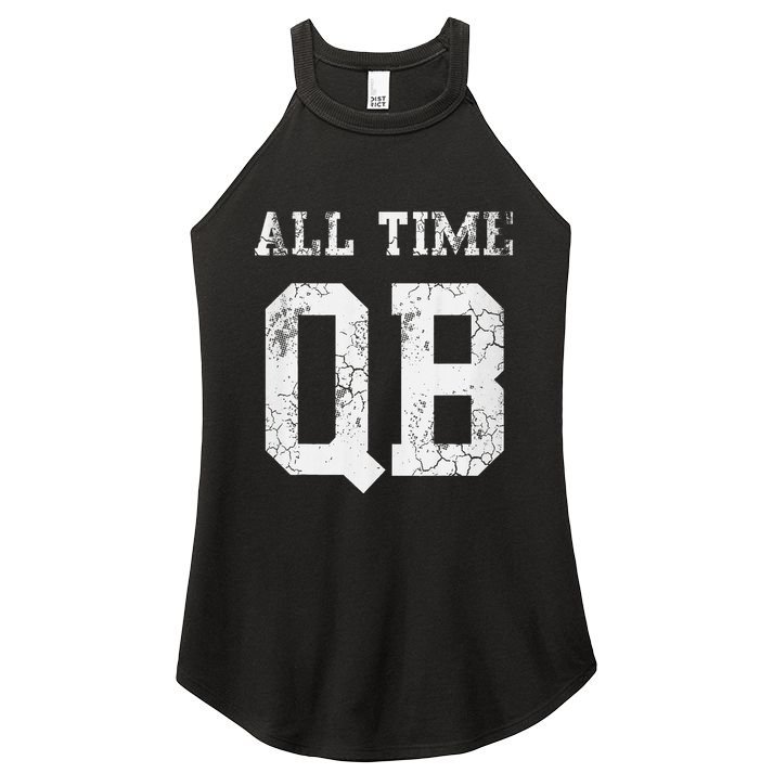 Football All Time Qb Quarterback Dad Women's Perfect Tri Rocker Tank