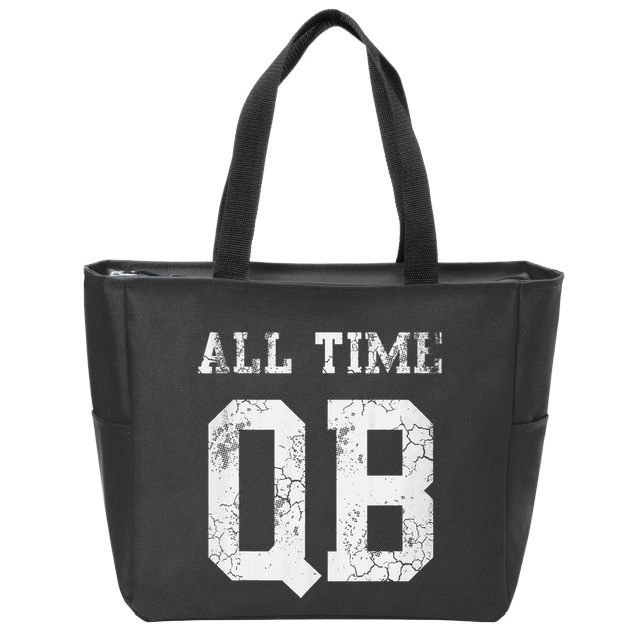 Football All Time Qb Quarterback Dad Zip Tote Bag