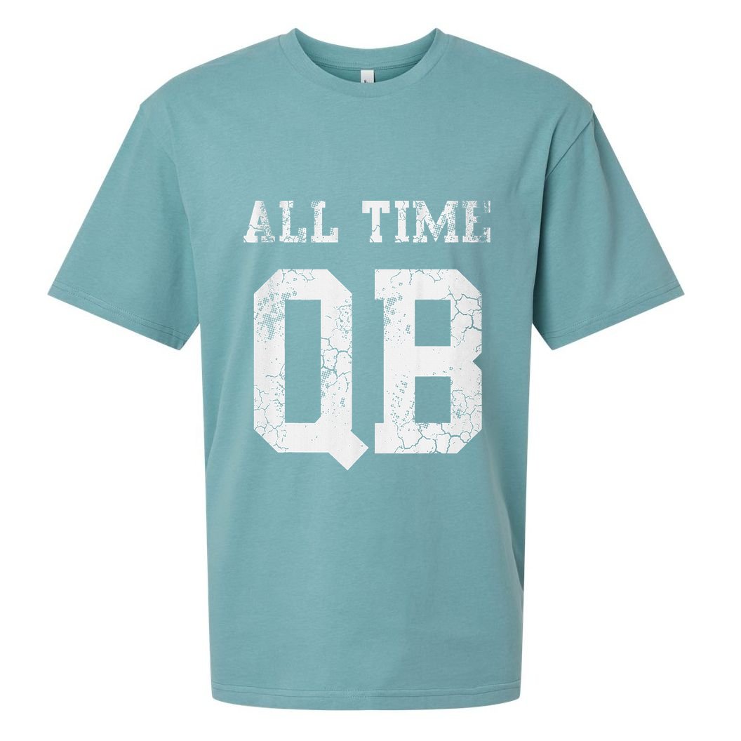 Football All Time Qb Quarterback Dad Sueded Cloud Jersey T-Shirt