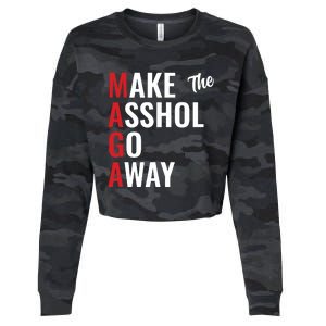 Funny Anti Trump Maga Make The Asshole Go Away Cropped Pullover Crew