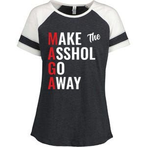 Funny Anti Trump Maga Make The Asshole Go Away Enza Ladies Jersey Colorblock Tee