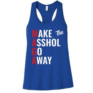 Funny Anti Trump Maga Make The Asshole Go Away Women's Racerback Tank