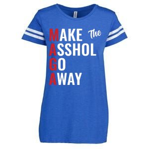 Funny Anti Trump Maga Make The Asshole Go Away Enza Ladies Jersey Football T-Shirt