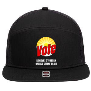 Funny Anti Trump Election Cleaner Vote Against Republicans 7 Panel Mesh Trucker Snapback Hat