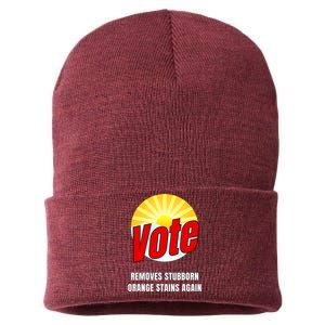 Funny Anti Trump Election Cleaner Vote Against Republicans Sustainable Knit Beanie