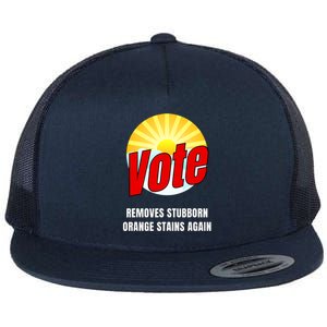 Funny Anti Trump Election Cleaner Vote Against Republicans Flat Bill Trucker Hat